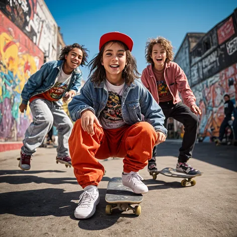 group of boys skaters