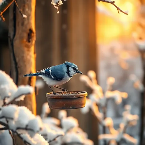 blue jay bird feeder