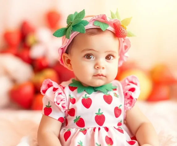 strawberry outfit baby girl