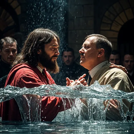 Jesus baptizing Hitler