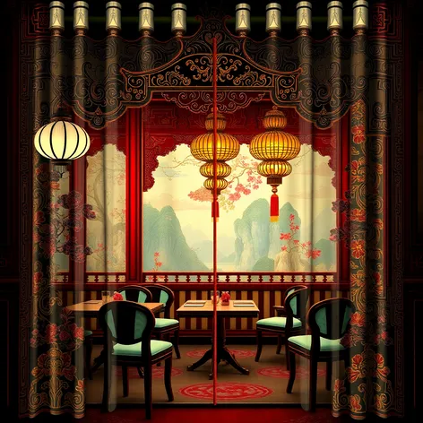 chinese curtain with restaurant