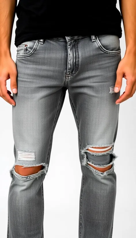 heathered grey jeans