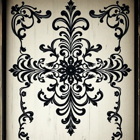 corner door stencil flourishes