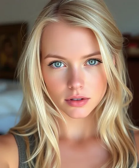 blonde hair blue eyes