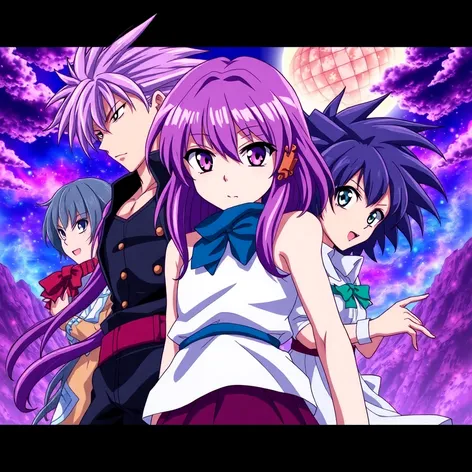 anime characters purple hair