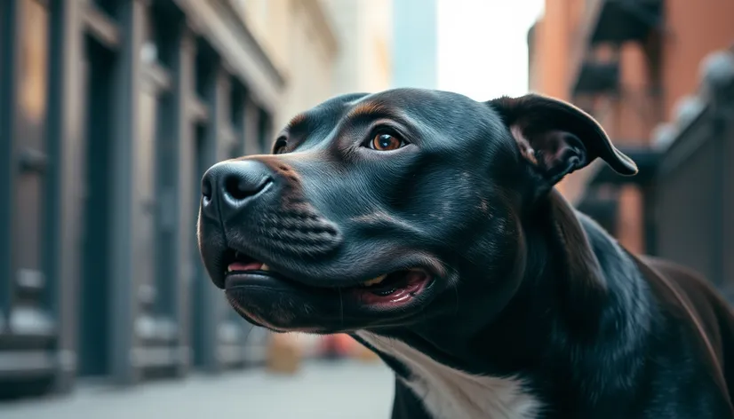 black pit bull terrier