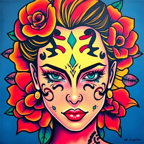 face tattoos for women