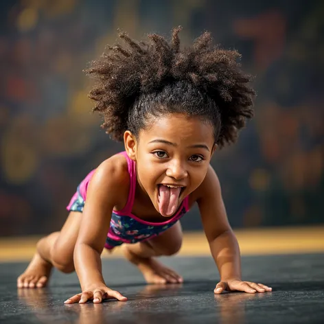 Teenage girl, afro hair,