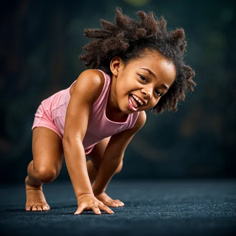 Teenage girl, afro hair,