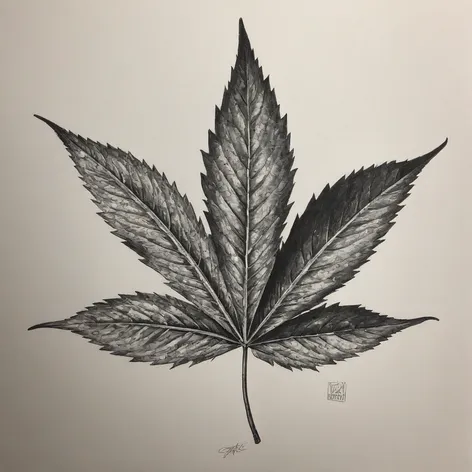 pot leaf drawing