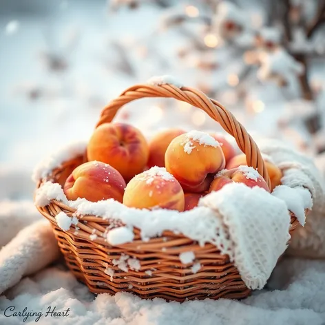 peaches snowfall