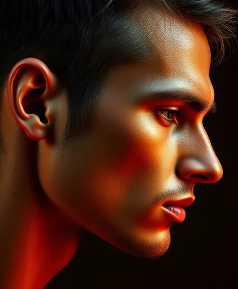 male side profile