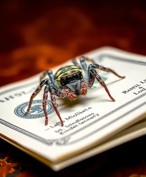 spider on dollar bill