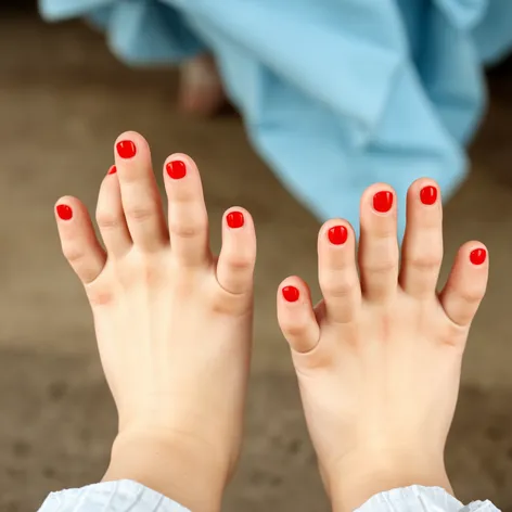 Girl feet, white young