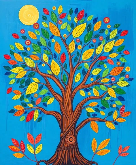 tree paintings stylized