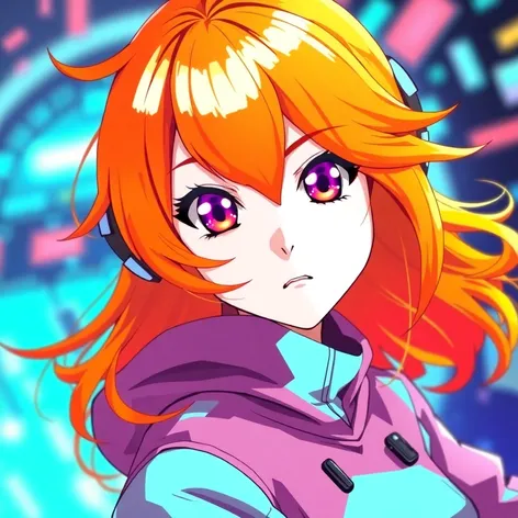 orange anime girl