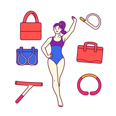 womens gymnastic equipment icons