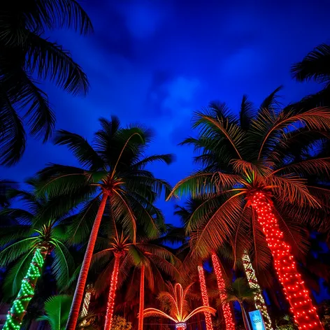 christmas palm trees