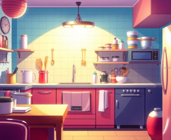 anime kitchen background