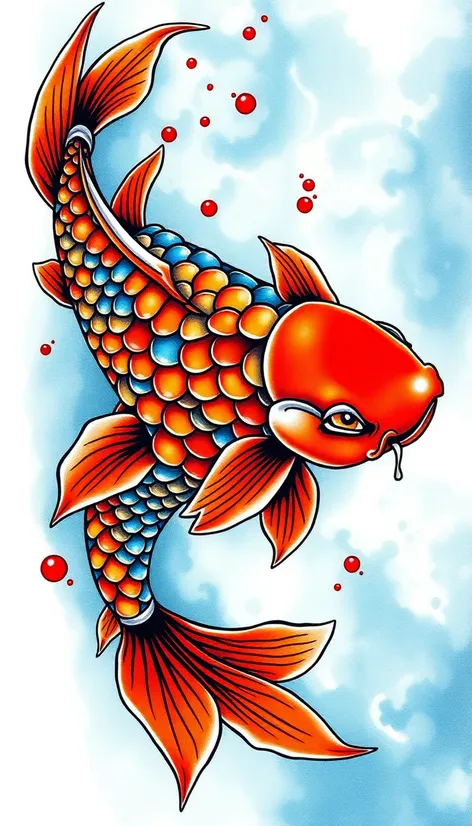 tattoo designs fish koi