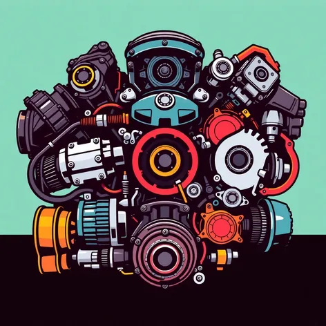 automobile parts vector