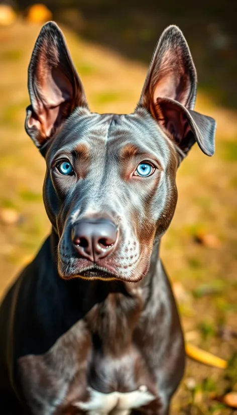 blue eyed blue pitbull