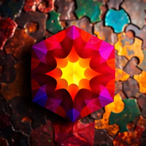 colored hexagon