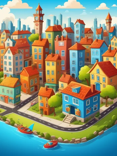 cartoon city