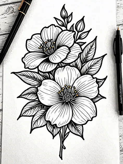 september birth flower tattoo