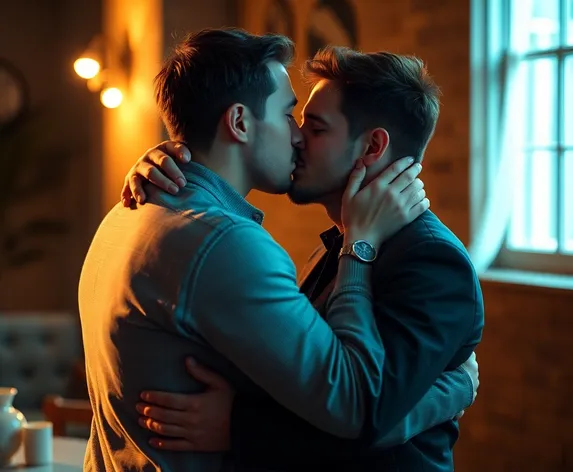 two men snogging