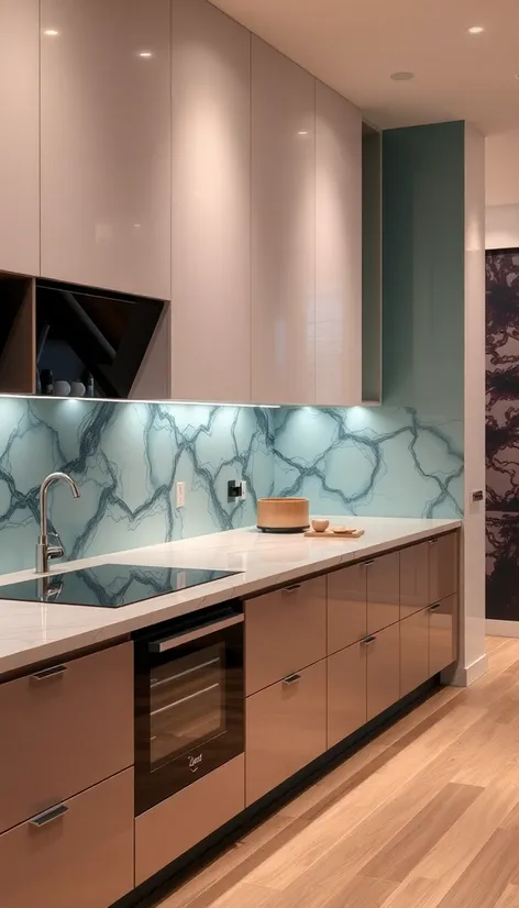 glass backsplash