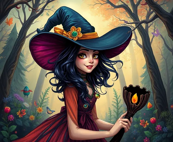 witch coloring page