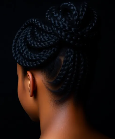 braided bun black hairstyles