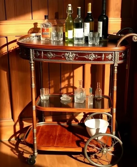 retro bar cart