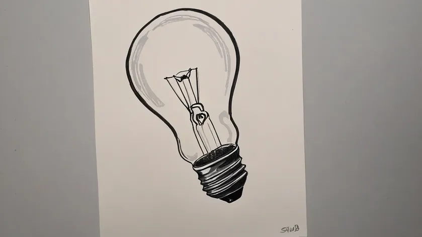 light bulb drawing