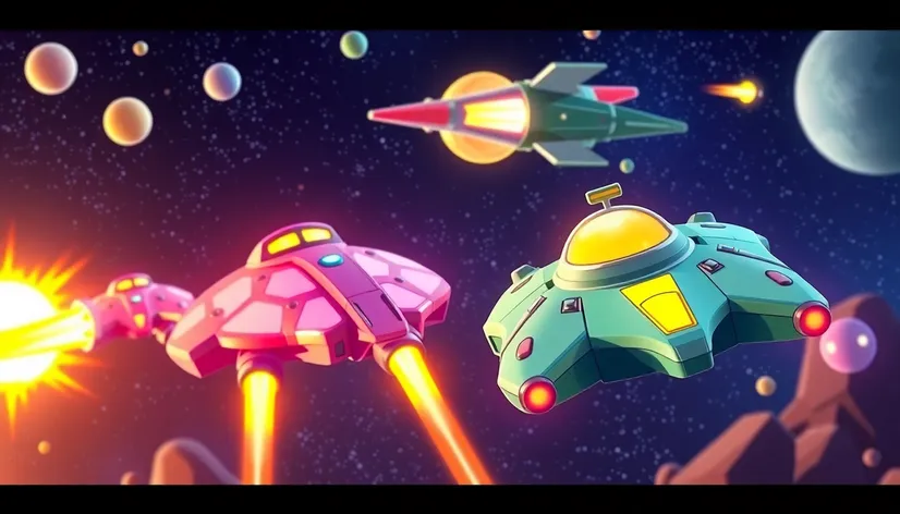 cartoon space ships alien