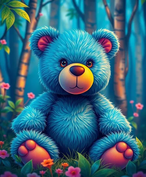 teddy bear in blue