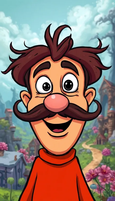 cartoon character mustache