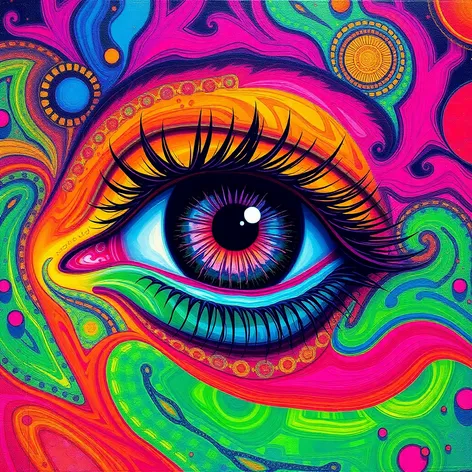 trippy eye painting