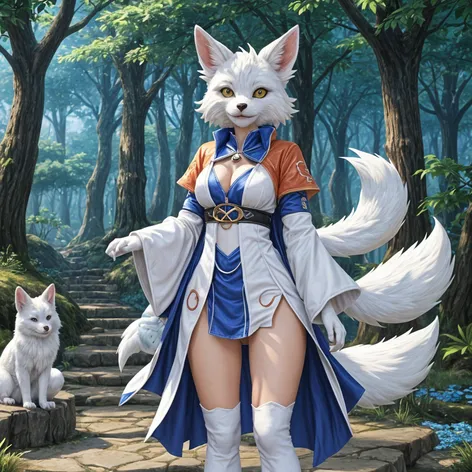 hazme una kitsune antropomorfica