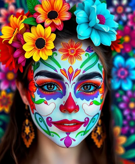 flower face paint