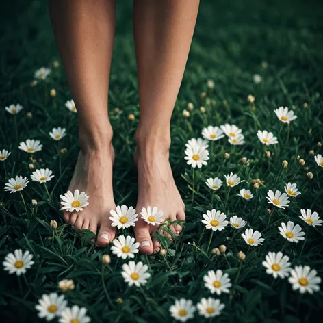 Bare Feet with flowers