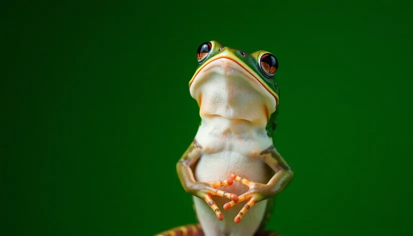 standing up frog