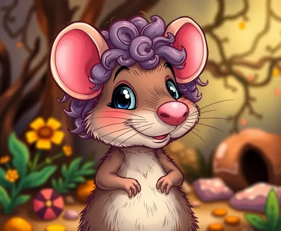 rat with curly hair