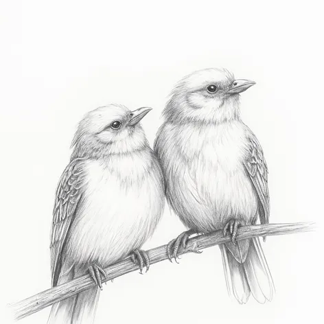 birds pencil drawing