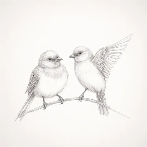 birds pencil drawing