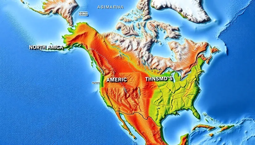 north america physical map