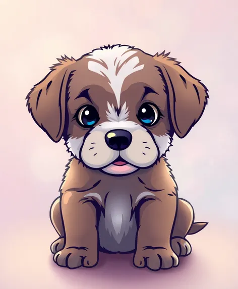 color in cute puppy