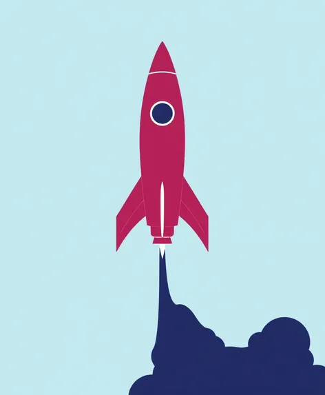 clip art simple rocket