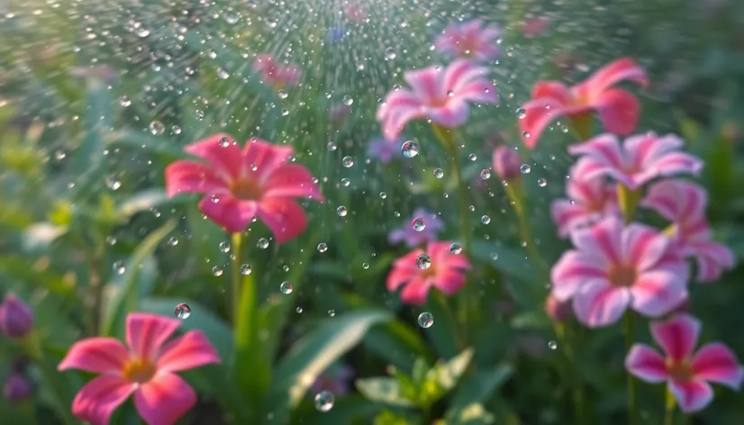 spraying spray bottle